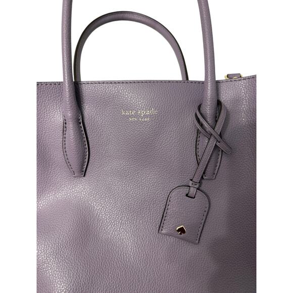 Kate Spade Lilac Leather Eva Breezy Satchel Tote Purse AN - Picture 7 of 8